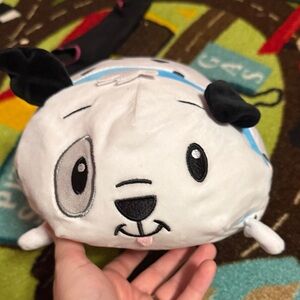 Bun bun Dalmatian Plush Dog Toy - Black and White